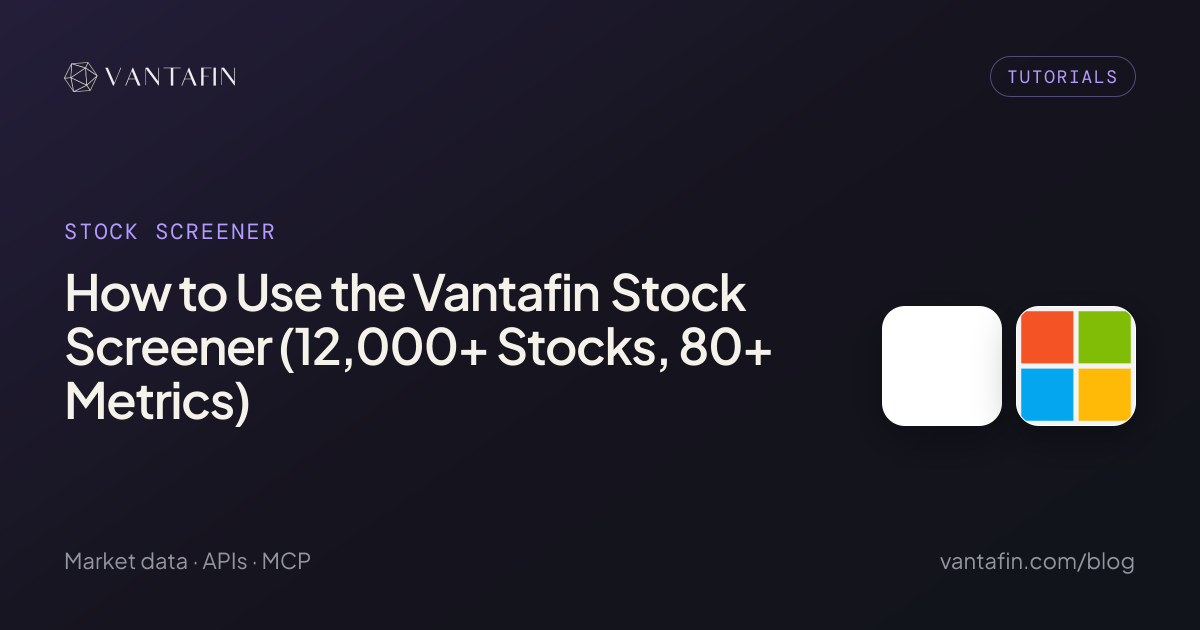 How to Use the Vantafin Stock Screener (12,000+ Stocks, 80+ Metrics) - STOCK SCREENER (Tutorials)